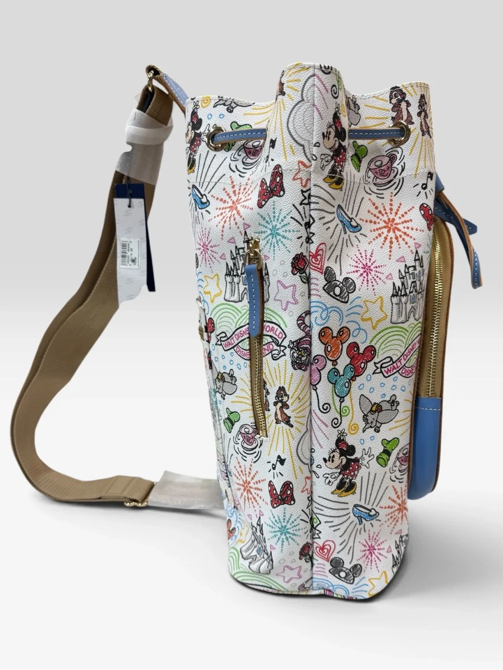 Disney Parks Sketch Dooney & Bourke Pickleball Racket Sling Bag New with Tags